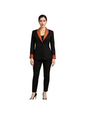 Nepalese Vintage Wool With Silk & Brocade Trimmer Blazer Size Medium Unique